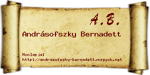Andrásofszky Bernadett névjegykártya